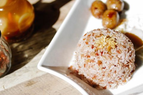 菲律宾,马卡蒂,大米,番茄,龙眼,盘子,电镀,食品 菲律宾,马卡蒂,大米,番茄,龙眼,盘子,电镀,食品