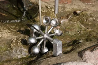 自然，岩石，石头，水景，岩石-物体，固体，无人，金属