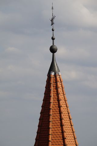 伟大，屋顶，尖顶，天空，尖顶，风向标，砖，建筑