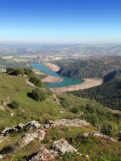 曲流、全景、天空、全景、高角度视图、无人、天、景