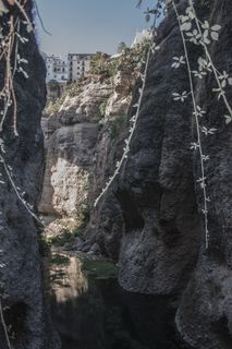 城市河流，塔霍德隆达，西班牙，岩石，岩石形成，岩石物体，固体，自然