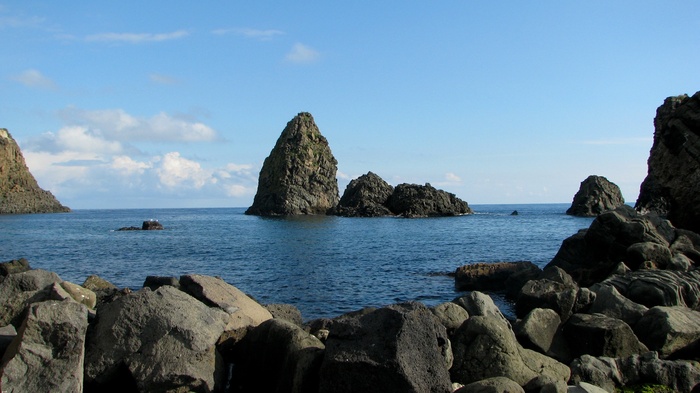 aci trezza、海洋、西西里岛、蓝色、岛屿、景观、自然、岩石