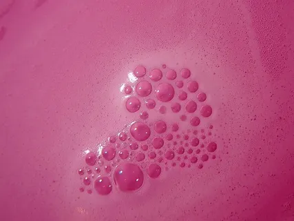 badeschaum，沐浴泡沫，粉色，心形，游泳，沐浴水，泡沫，泡沫