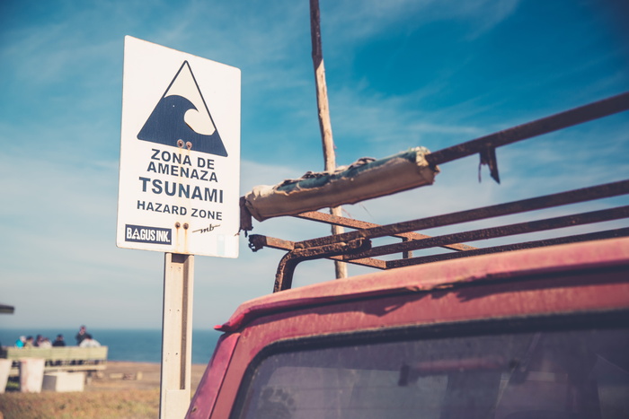 posada punta de lobos，海啸，危险区，智利，旅游，冲浪，冲浪，海浪