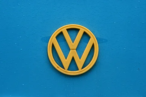 蓝色，大众，面包车，金色，标志，风格，旧车，旧车