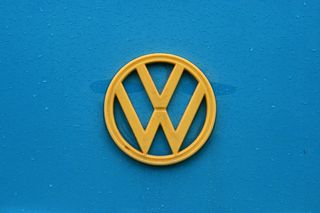 蓝色，大众，面包车，金色，标志，风格，旧车，旧车