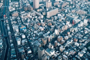 航空、景观、建筑、城市、城市、基础设施、建筑、街道