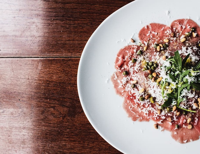 蔬菜沙拉、食品、植物、农产品、膳食、蔬菜、晚餐、火腿
