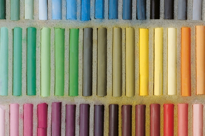 彩色粉彩油画，粉彩，白垩纪，约，彩色，粉彩画，颜料，彩色