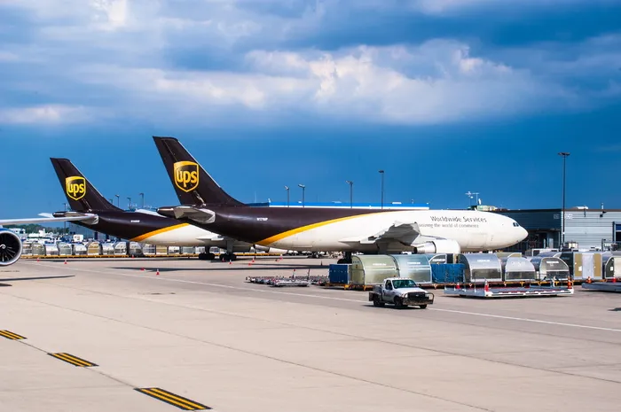ups, 发动机, 波音, 747, 8f 机场, 飞机, 飞, 航空