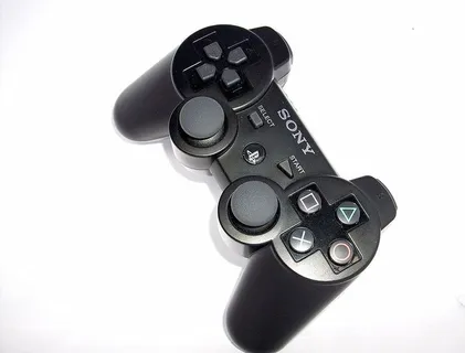 黑色，索尼dualshock，无线，控制器，操纵杆，游戏，电脑，游戏，电脑