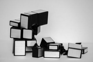 立方体，破碎的，破碎的东西，破碎，破碎，碎片，破碎的碎片，rubiks立方体