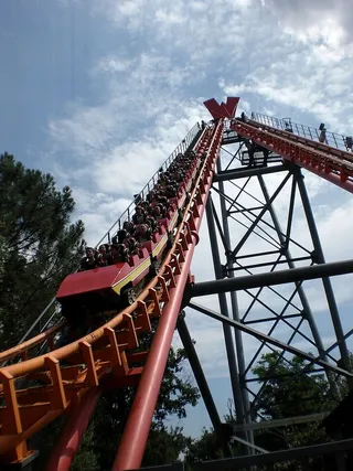 游乐园、游乐场、游乐场、高度、过山车、休闲、天空、云天