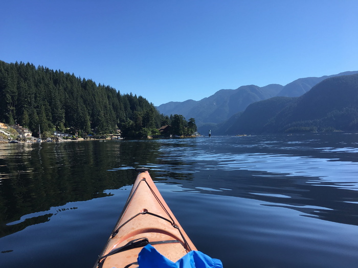 加拿大，深湾，海洋，海滨，自然，山脉，蓝天，大海