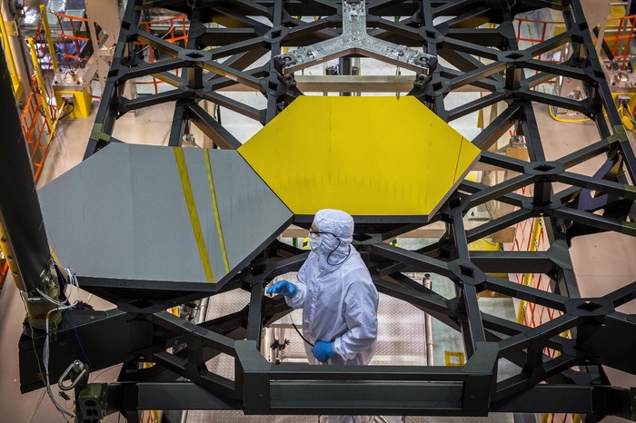 3d打印机、太空望远镜、镜段、高科技、测试、科学、支架、技师