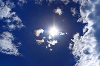 空气，大气，背景，美丽，蓝色，蓝天，明亮，气候