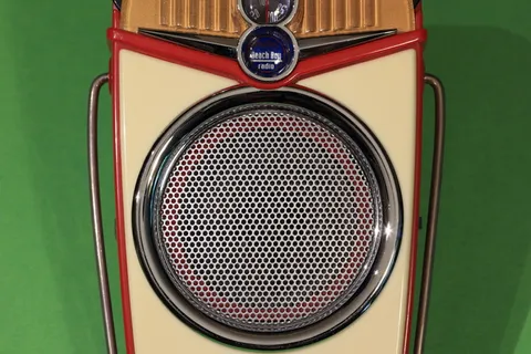 晶体管、收音机、接收器、便携式、口袋、海滩男孩、复古、无人