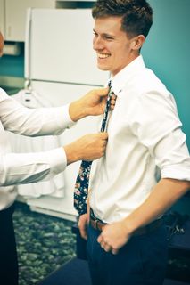 婚礼，新郎，头衔，父子，准备，微笑，手，真人