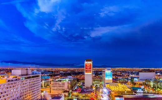 城市景观的高角度视图