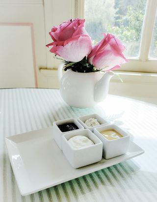 茶、玫瑰、烤饼、英式、粉色、春天、白色瓷器、浪漫