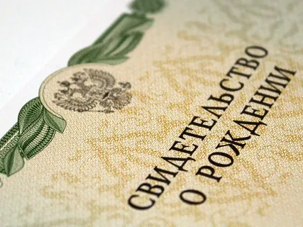 出生证明、俄罗斯、文件、儿童、人口统计、金融、文本、特写