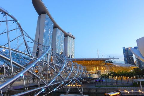 mbs,新加坡,蓝色小时,结构,建筑,天空,建筑结构,建筑外观 mbs,新加坡,蓝色小时,结构,建筑,天空,建筑结构,建筑外观