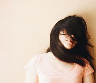 头发, 阴影, 隐藏, 隐形, 模型, 肖像, 墙, 脸