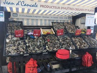 法国、坎卡尔、牡蛎、市场、布雷塔尼、文本、通信、零售