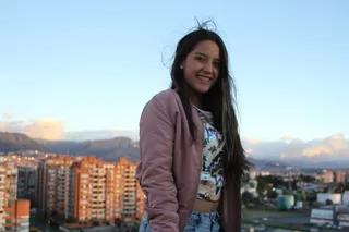 smail，笑声，年轻，女性，阳光，女孩，长发，一个人