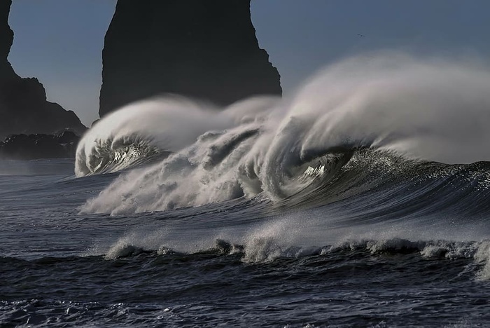 生化需氧量、水、波浪、白天、照片、海滩、太平洋海岸线、海洋