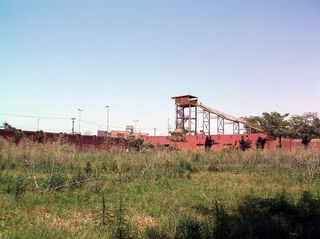 公园游泳池的远景