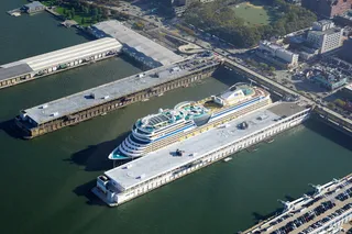 纽约，美国，曼哈顿，运输，鸟瞰，航海船舶，海洋，港口