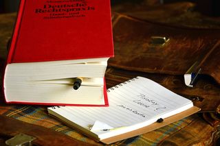 思想，笔记本，书，纸，写，笔记，权利，工作