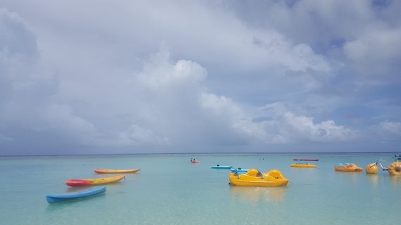 关岛、杜梦海滩、海外休闲、度假、水、天、云天、交通