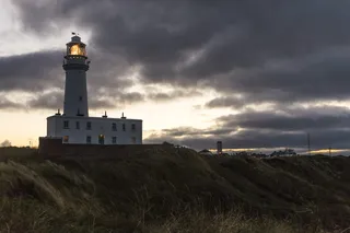 英国，bridlington，flamborough灯塔，心情，多云，灯塔，海边，大气