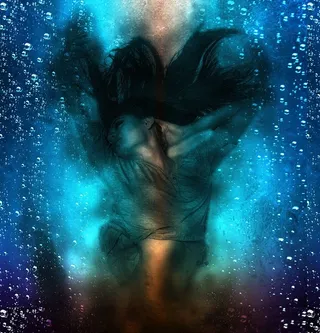 水下，地下，恐惧，一人，水，成人，运动