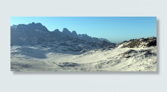 山脉、雪、冰、冬季、高山、雪景观、景观、计算机