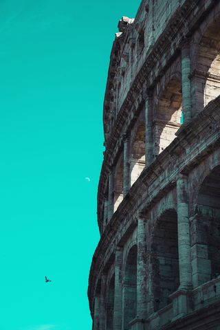 砖, 建设, 架构, 废墟, 月亮, 拱形, 拱门, 罗马