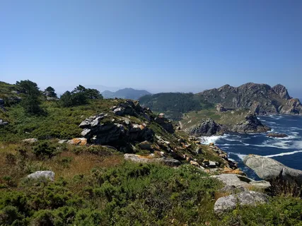 Cies,岛,里亚斯拜克斯,蓬特韦德拉,Cies岛,科斯塔,岩石,景观 Cies,岛,里亚斯拜克斯,蓬特韦德拉,Cies岛,科斯塔,岩石,景观
