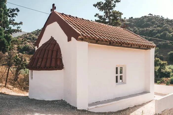 克里特岛, 希腊, 老, 孤立, 景观, 宗教, 教会, 粘土