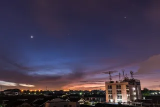 风景摄影，城市天际线，星星，星光，闪耀，浩瀚，夜晚，银河