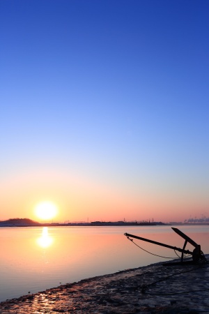 刚瓦多，硫酸，日出，天空，水，日落，海洋，风景-自然