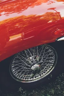 轮辐车轮，镀铬，低调，英国，e-type，捷豹，youngtimer，车轮