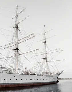gorch fock，船舶，帆船，港口，桅杆，帆，海，桅杆