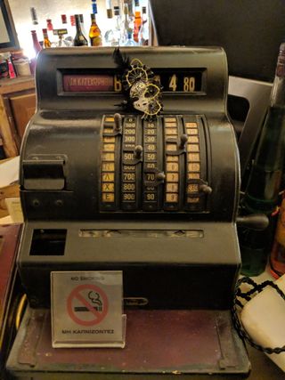 希腊，athina，brettos，机械，技术，收银机，室内，特写