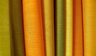 织物，窗帘，窗帘，布，图案，纺织品，材料，橙色