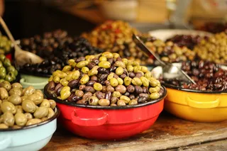 食品、橄榄、市场、地中海、美味、素食、健康、食品和饮料