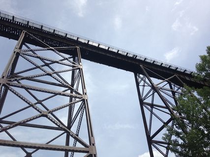 桥梁，高度，金属，托克，天空，托克，蓝天，结构