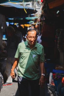 曼谷，泰国，城市，人，男人，老人，雷，街道