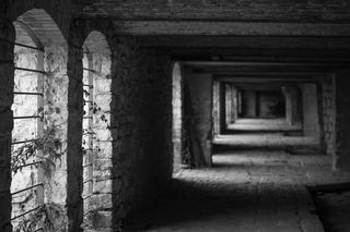 建筑，建筑，砖石，结构，黑白，拱顶，建筑结构，没有人